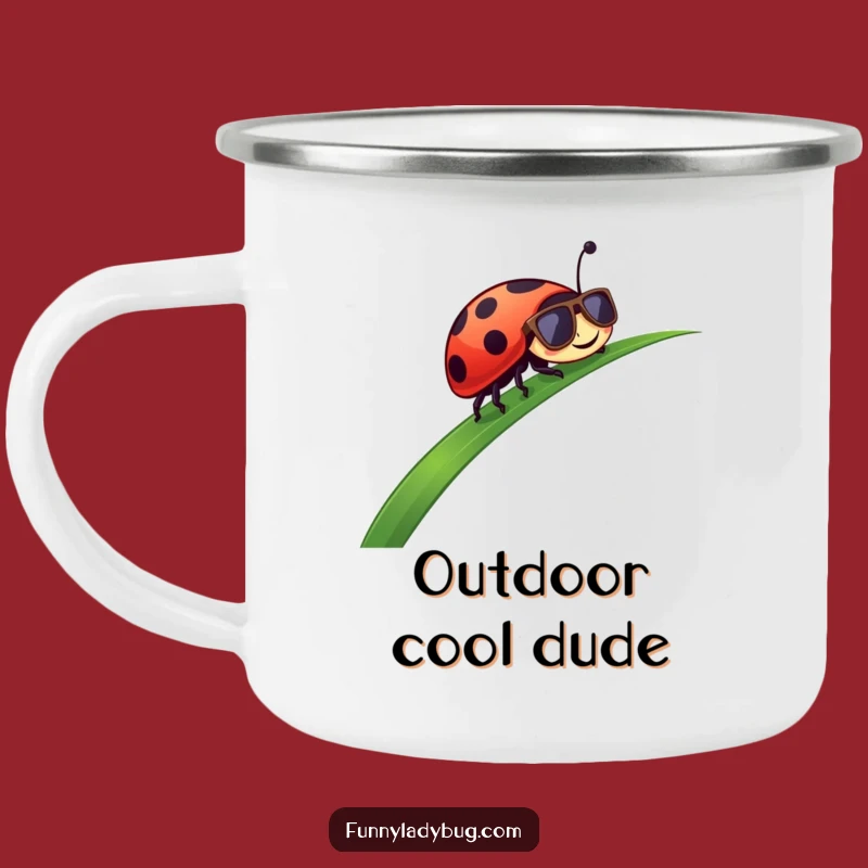 Funny Ladybug Camping Mug: Cool Vibes for Outdoor Adventures