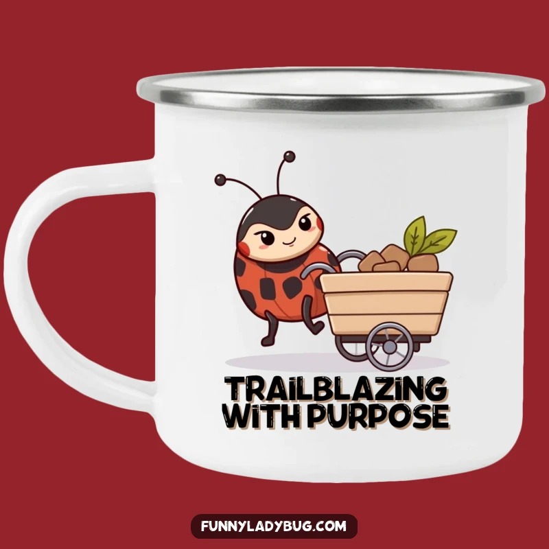 Funny Ladybug Camping Mug: Fuel Your Adventures with Determined Insect Spirit