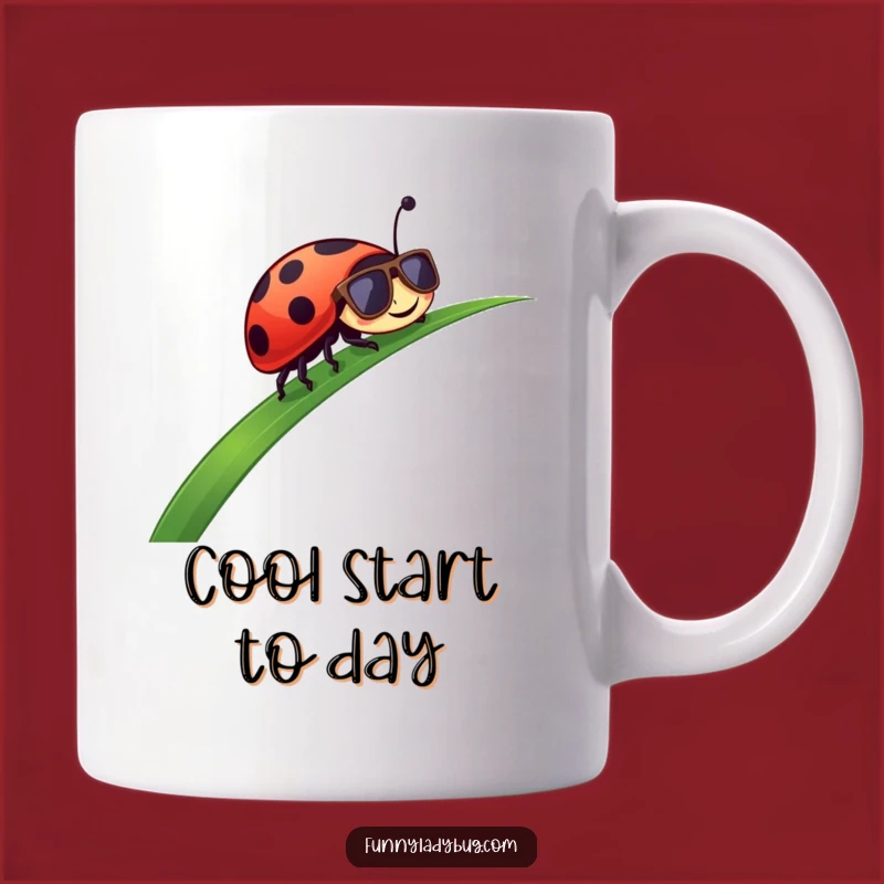 Funny Cool Ladybug Ice Cream Mug: Chill Vibes and Sweet Humor Gift