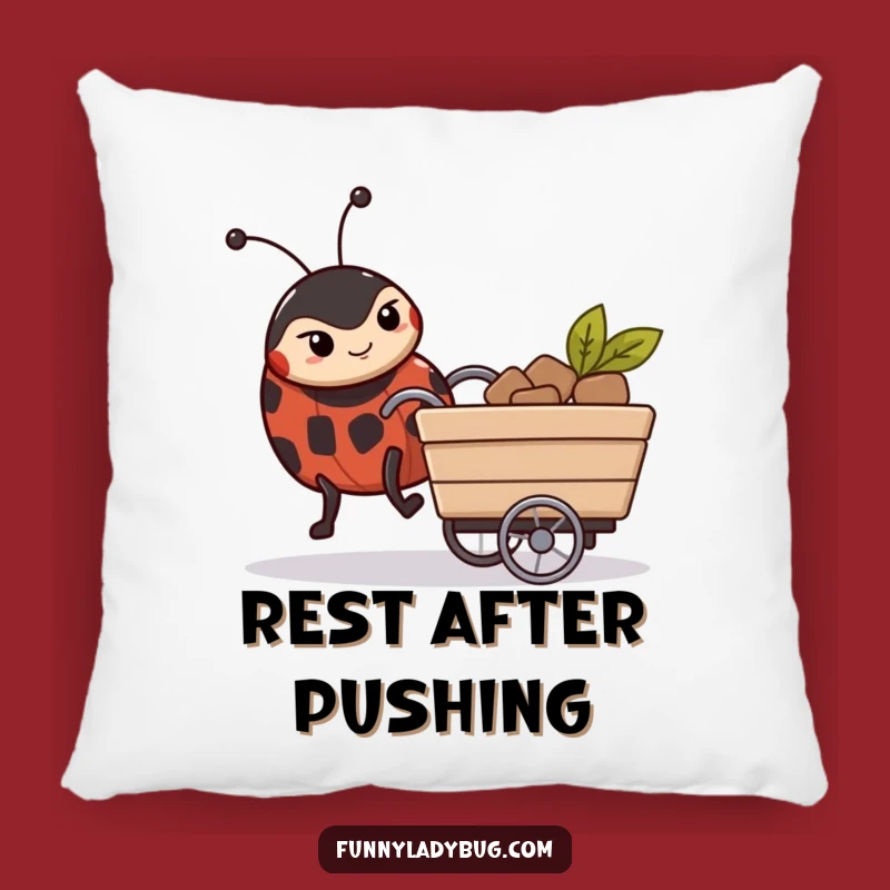 Funny Ladybug Pillow: Cozy Support for Your Determined Spirit