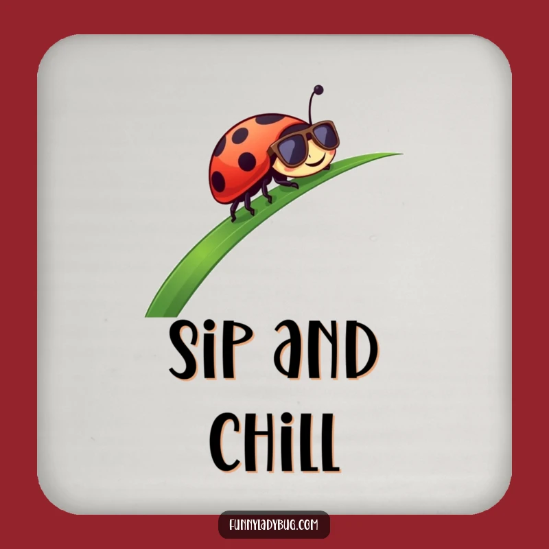 Funny Ladybug Coasters: Protect Surfaces with Cool Grass Sliding Style