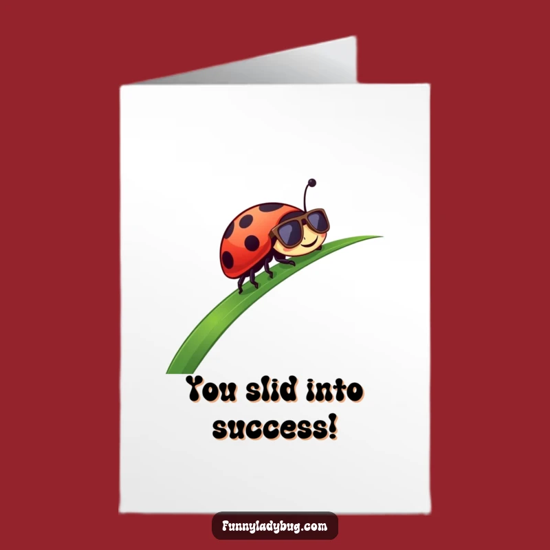 Free Printable Congrats Card: Cool Ladybug Slides, Funny Downloadable Gift