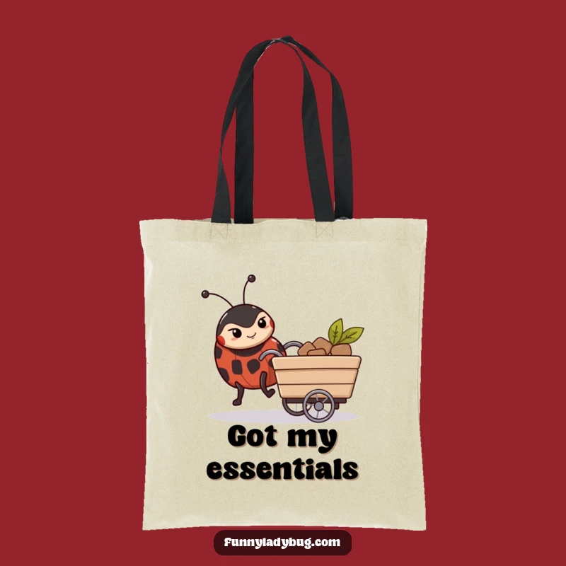Funny Ladybug Tote Bag: Carry Your Goals with This Determined Insect